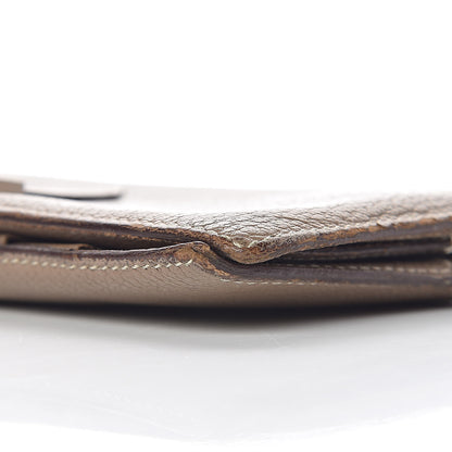 Hermes Chevre Mysore Bearn Gusset Wallet Etoupe 10 of 18