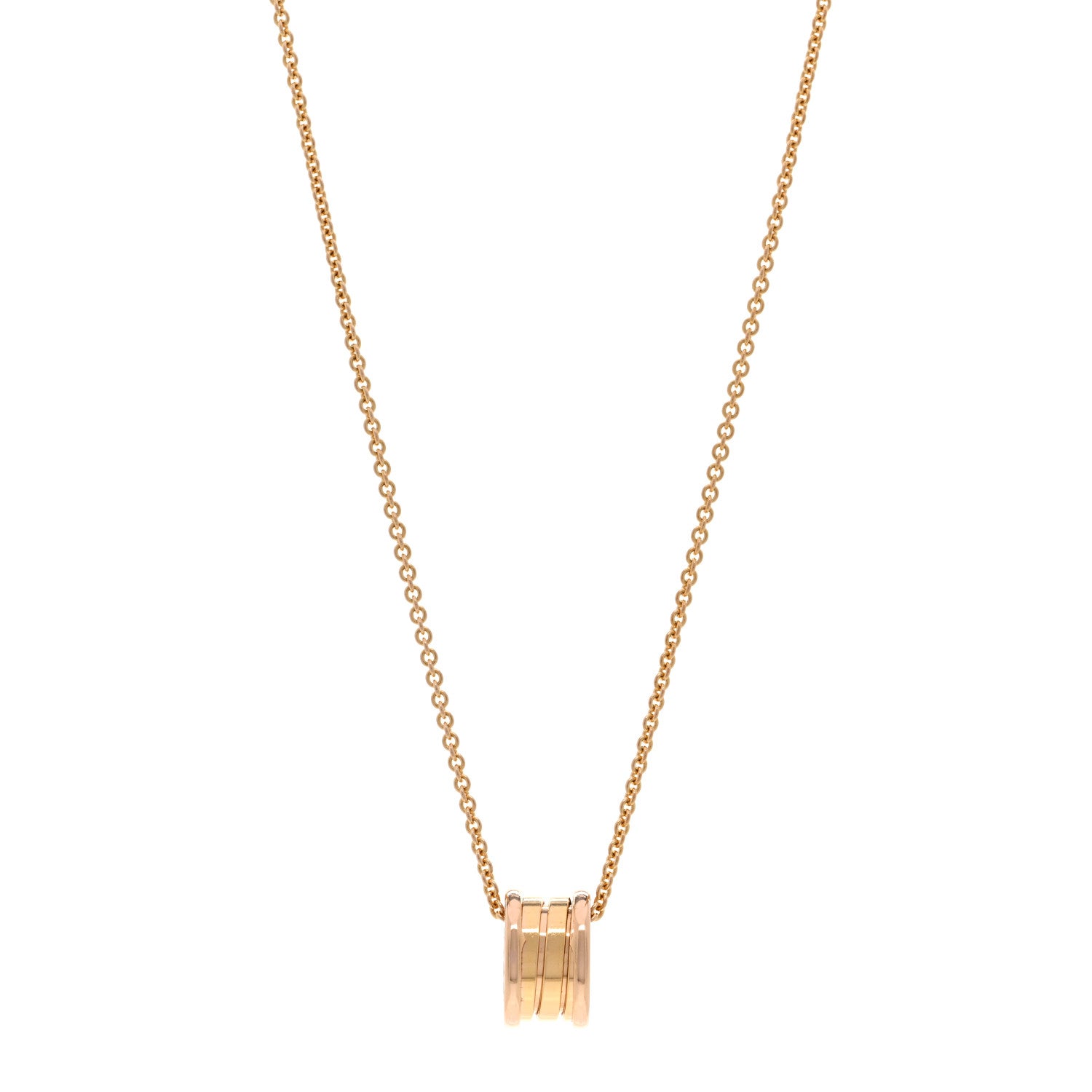 Bulgari 18K Rose Gold B.Zero1 Pendant Necklace 1 of 6