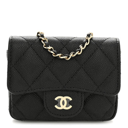 Chanel Caviar Quilted Mini Chain Belt Bag Black 1 of 11