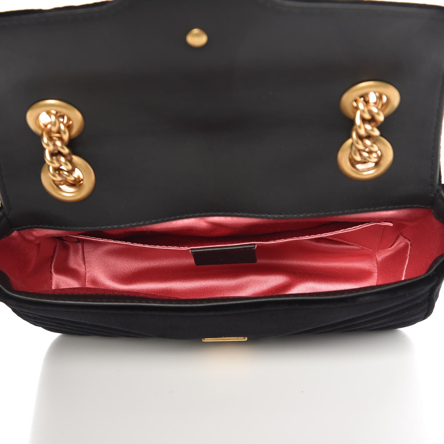 Gucci Velvet Matelasse Mini GG Marmont Shoulder Bag Black 5 of 8