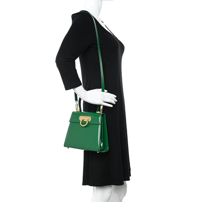 Salvatore Ferragamo Brushed Off Calfskin Small Iconic Top Handle Bag Verde 2 of 10