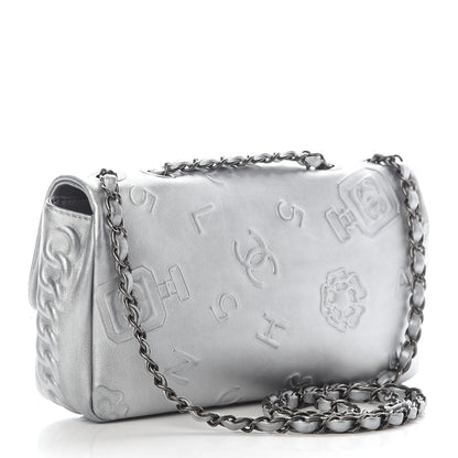 Chanel Metallic Lambskin Symbols Medium Single Flap Silver 3 of 9