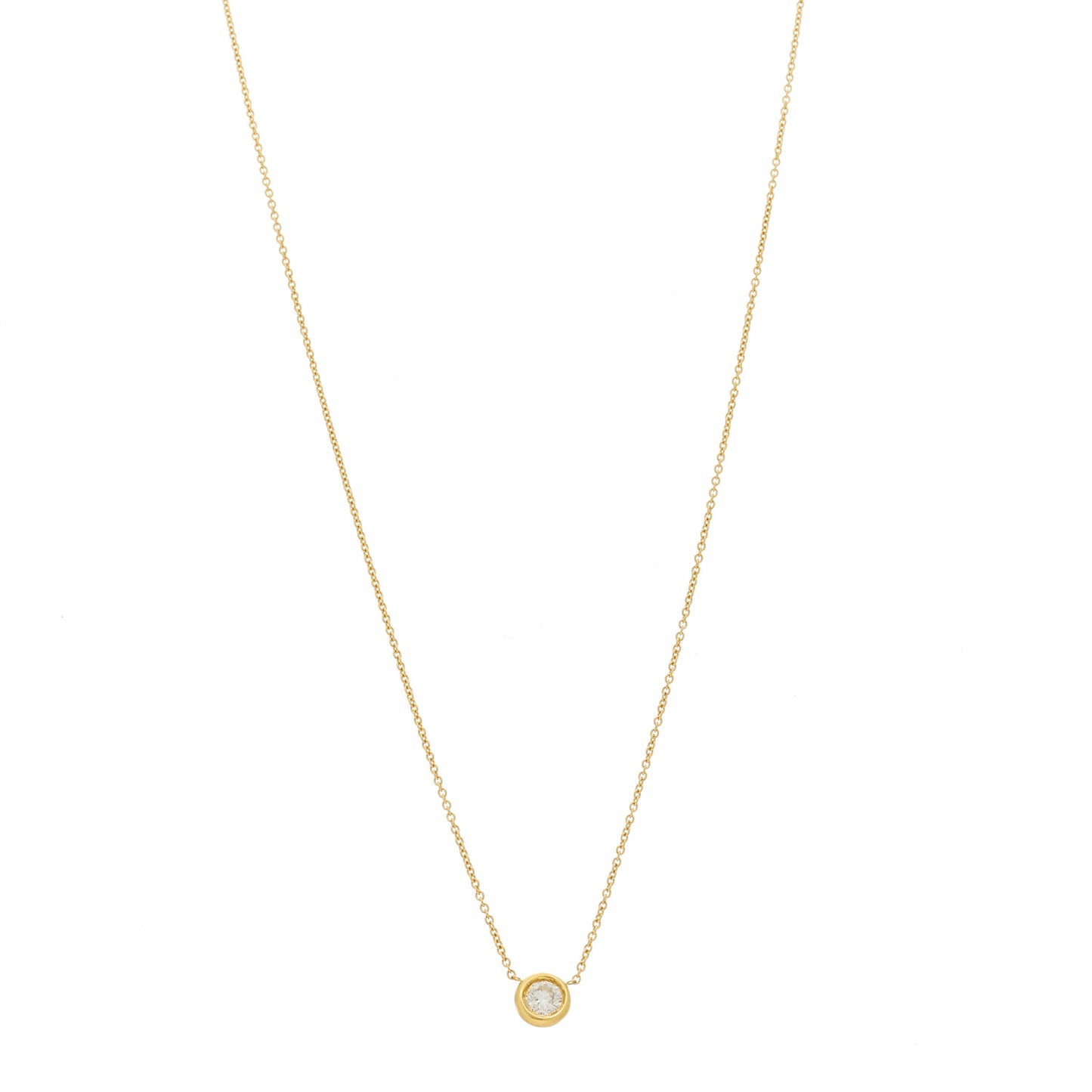 18K Yellow Gold Diamond .25ct Diamonds By The Inch Necklace