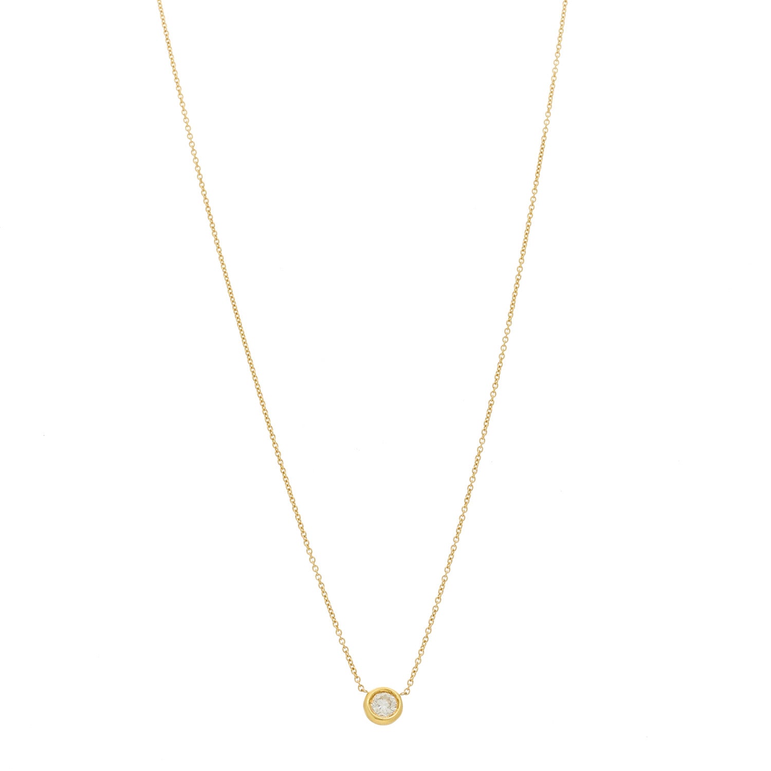 Roberto Coin 18K Yellow Gold Diamond .25ct Diamonds By The Inch Necklace 1 of 8