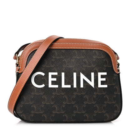 Celine Triomphe Canvas Small Camera Bag Tan 1 of 10