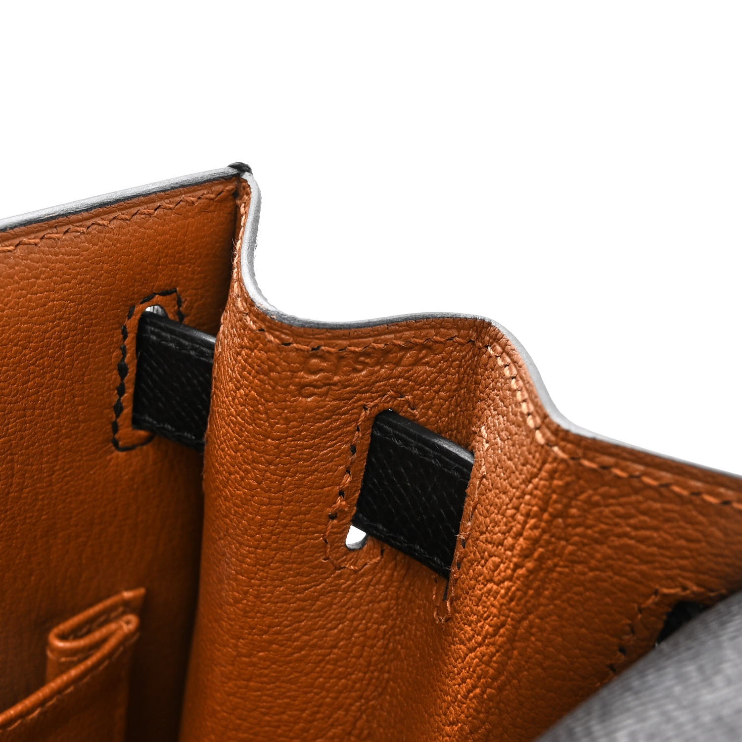 Hermes Epsom Horseshoe Vesro Kelly Sellier 28 Black Tabac Camel 7 of 13
