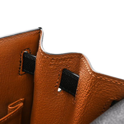 Hermes Epsom Horseshoe Vesro Kelly Sellier 28 Black Tabac Camel 7 of 13
