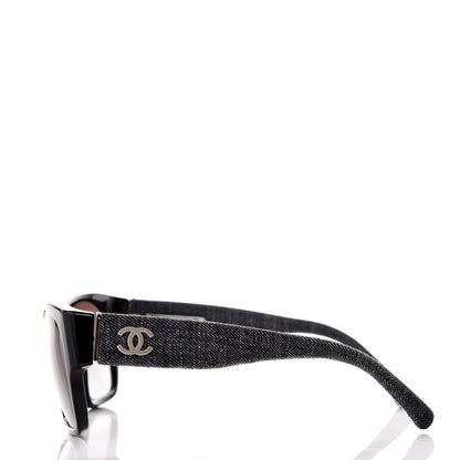 Chanel Acetate Denim CC Sunglasses 5162 Black 2 of 8