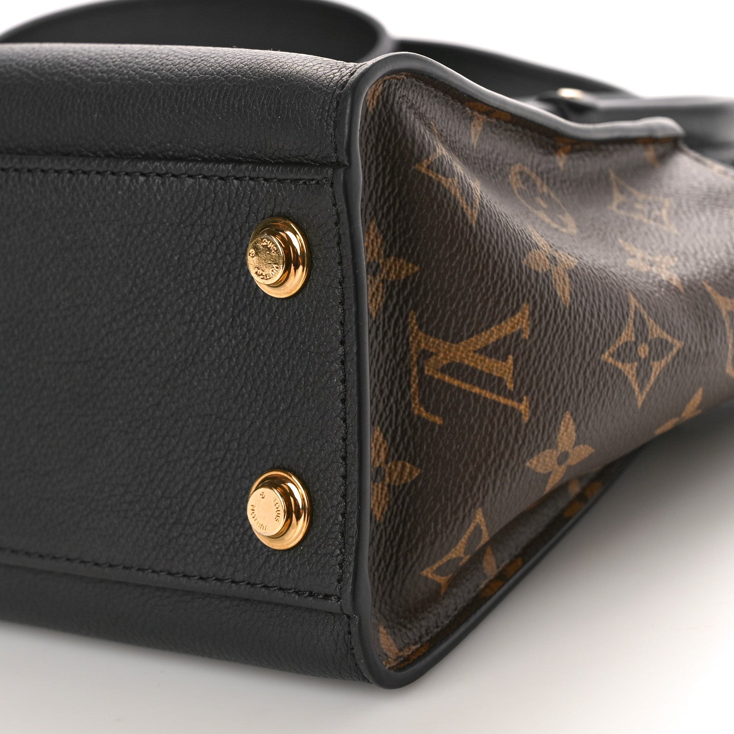 Louis Vuitton Calfskin Monogram On My Side PM Black 9 of 9
