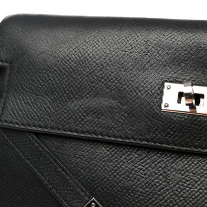 Hermes Epsom Kelly Longue Wallet Black 8 of 9