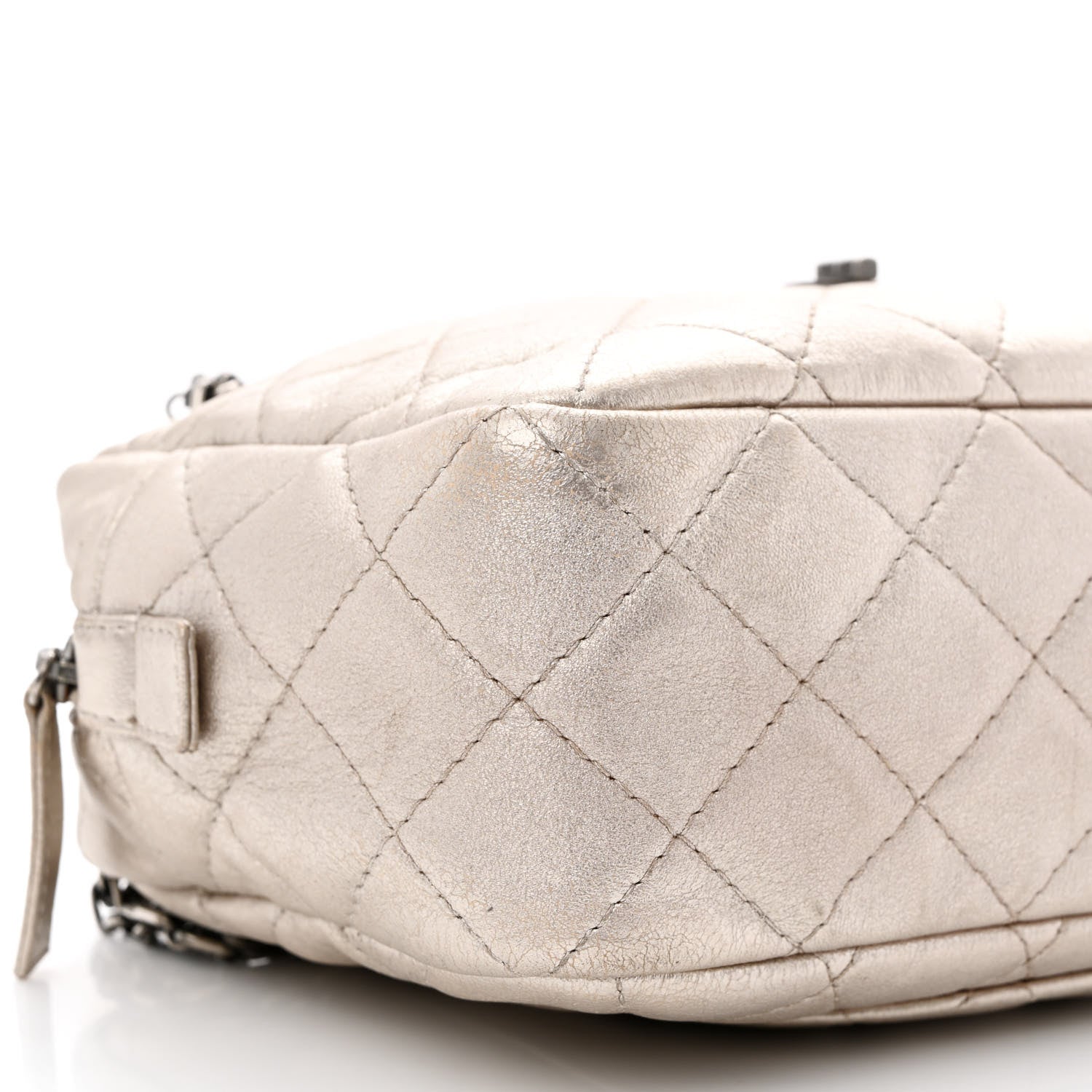 Chanel Metallic Aged Calfskin Quilted Medium Reissue Camera Case Gold 9 of 11