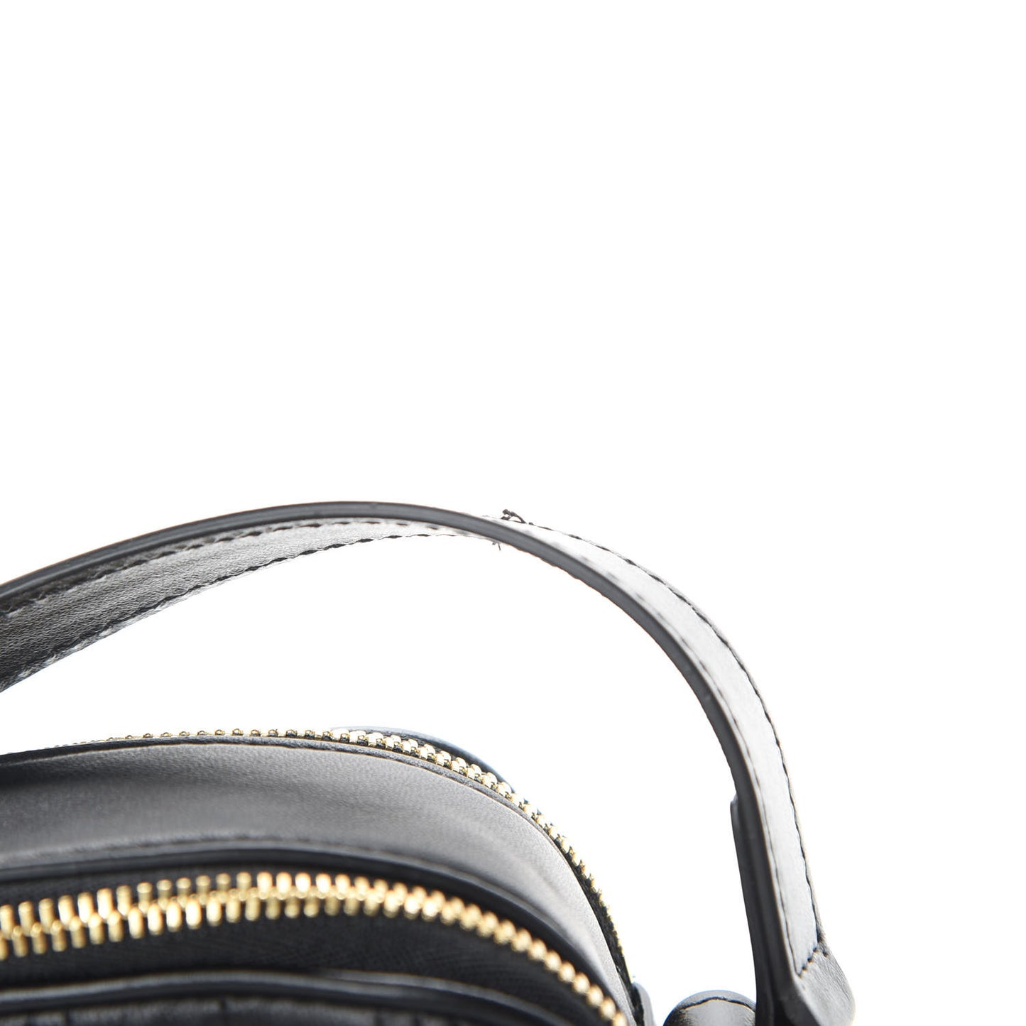 Lambskin Quilted Mini Camera Bag Black