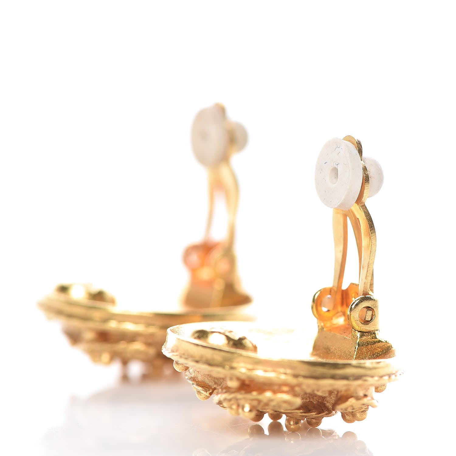 Chanel CC Clip On Earrings Gold 3 of 4