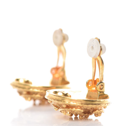 Chanel CC Clip On Earrings Gold 3 of 4