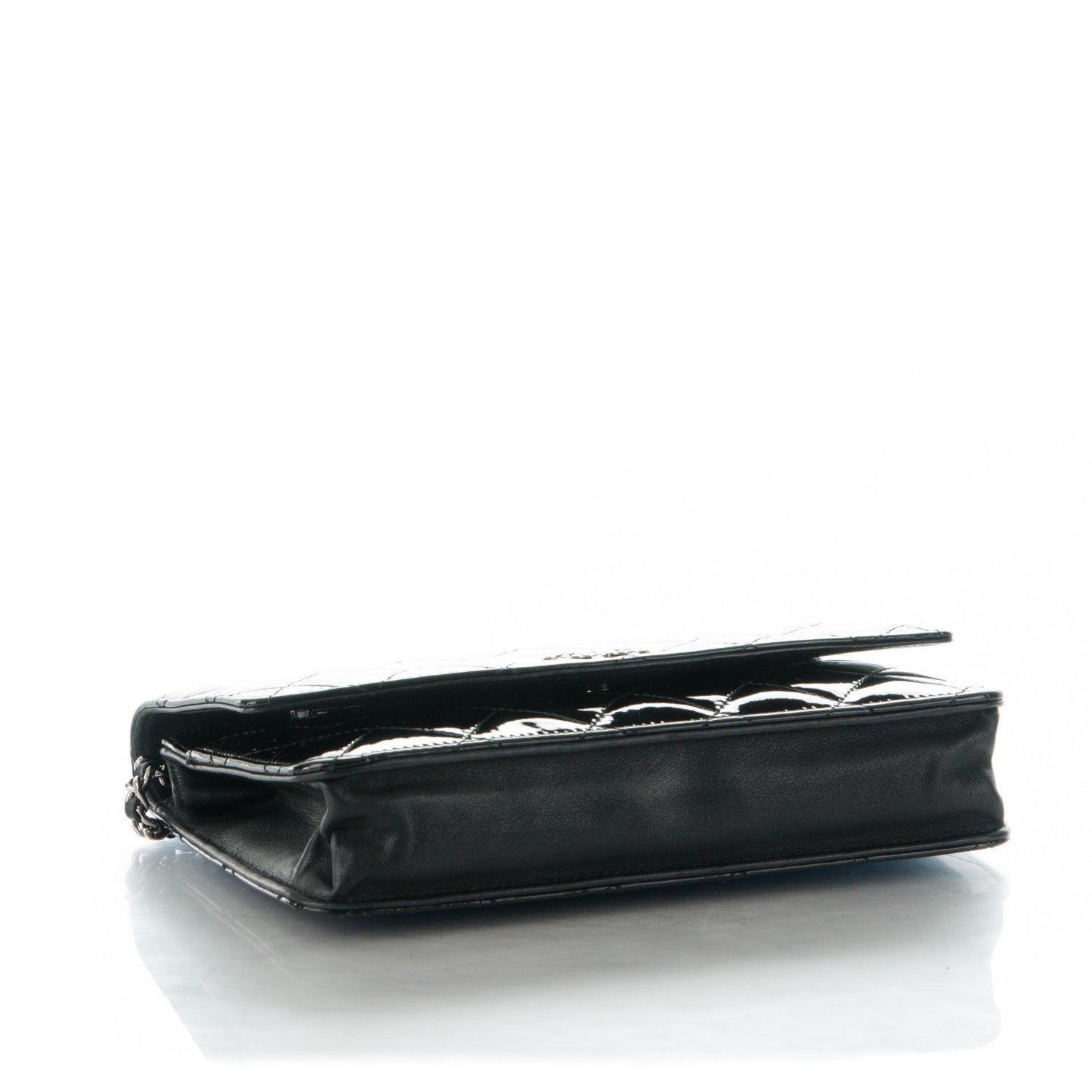 Chanel Patent Quilted Brilliant Wallet On Chain WOC Black 4 of 8