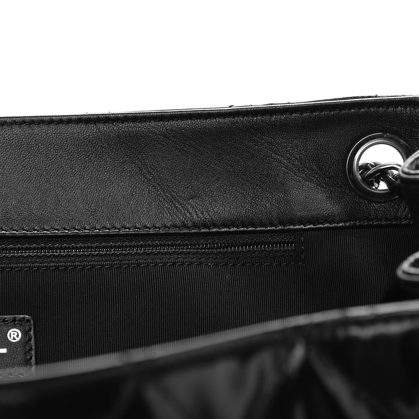 Vinyl Quilted Mademoiselle Accordion Flap Black
