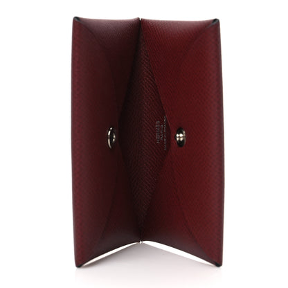 Hermes Epsom Calvi Card Case Rouge H 5 of 7