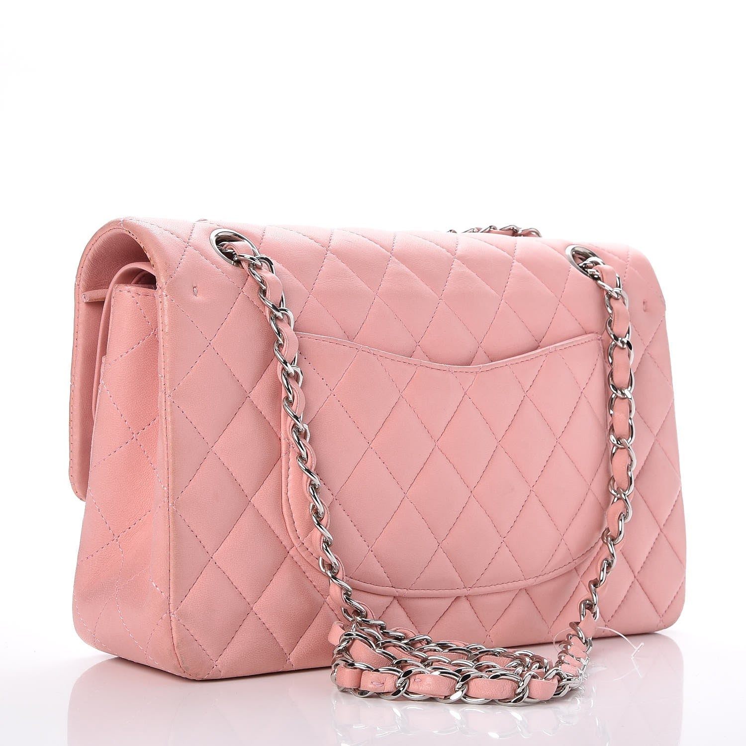 Chanel Lambskin Quilted Medium Double Flap Light Pink 3 of 8