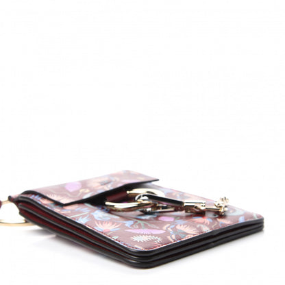 Chloe Calfskin Floral Print Mini Faye Bracelet Bag Plum Purple 4 of 10