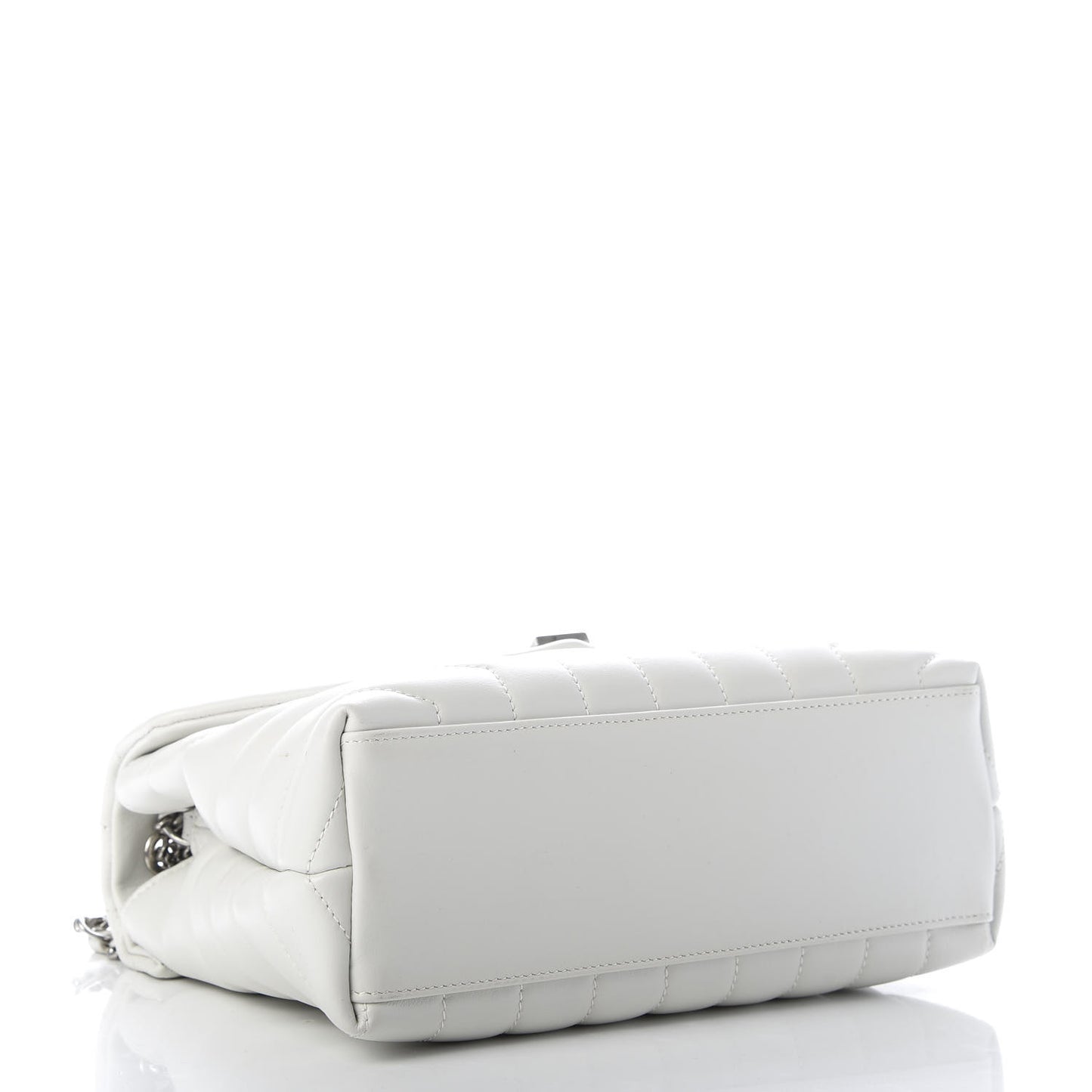 Calfskin Y Quilted Monogram Small Loulou Chain Satchel Granite