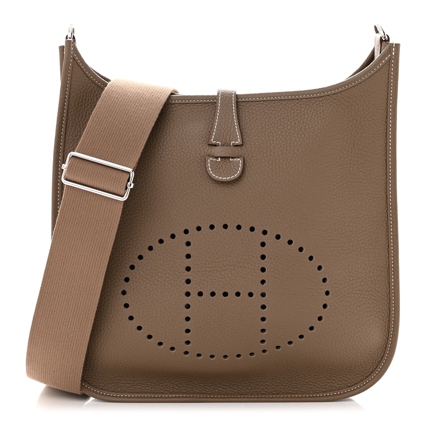Hermes Taurillon Clemence Evelyne III PM Etoupe 1 of 11