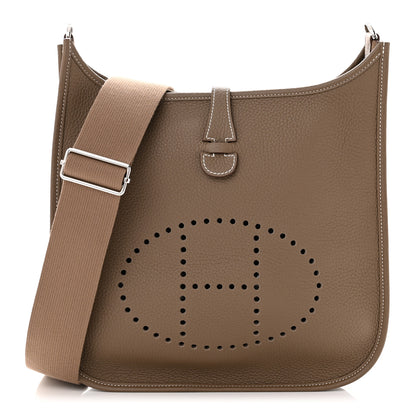 Hermes Taurillon Clemence Evelyne III PM Etoupe 1 of 11