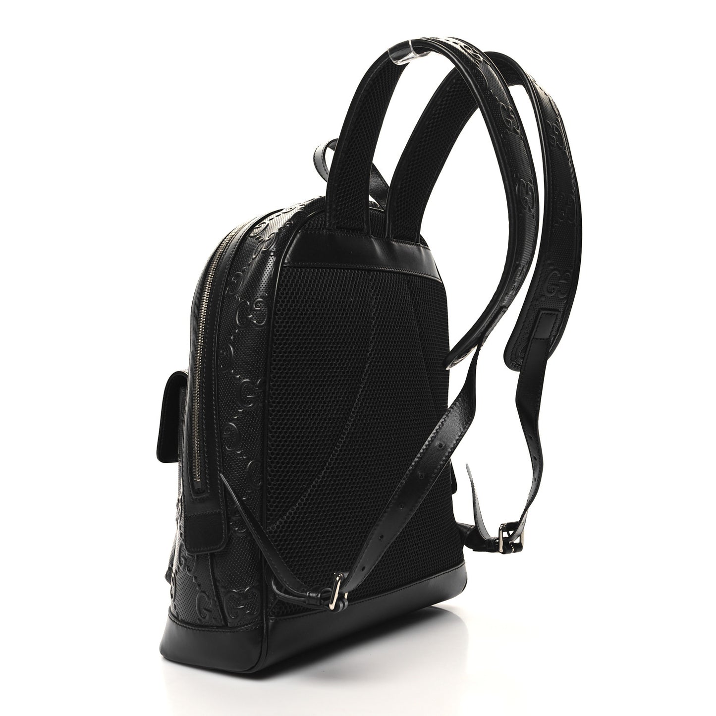 Calfskin GG Tennis Embossed Backpack Black