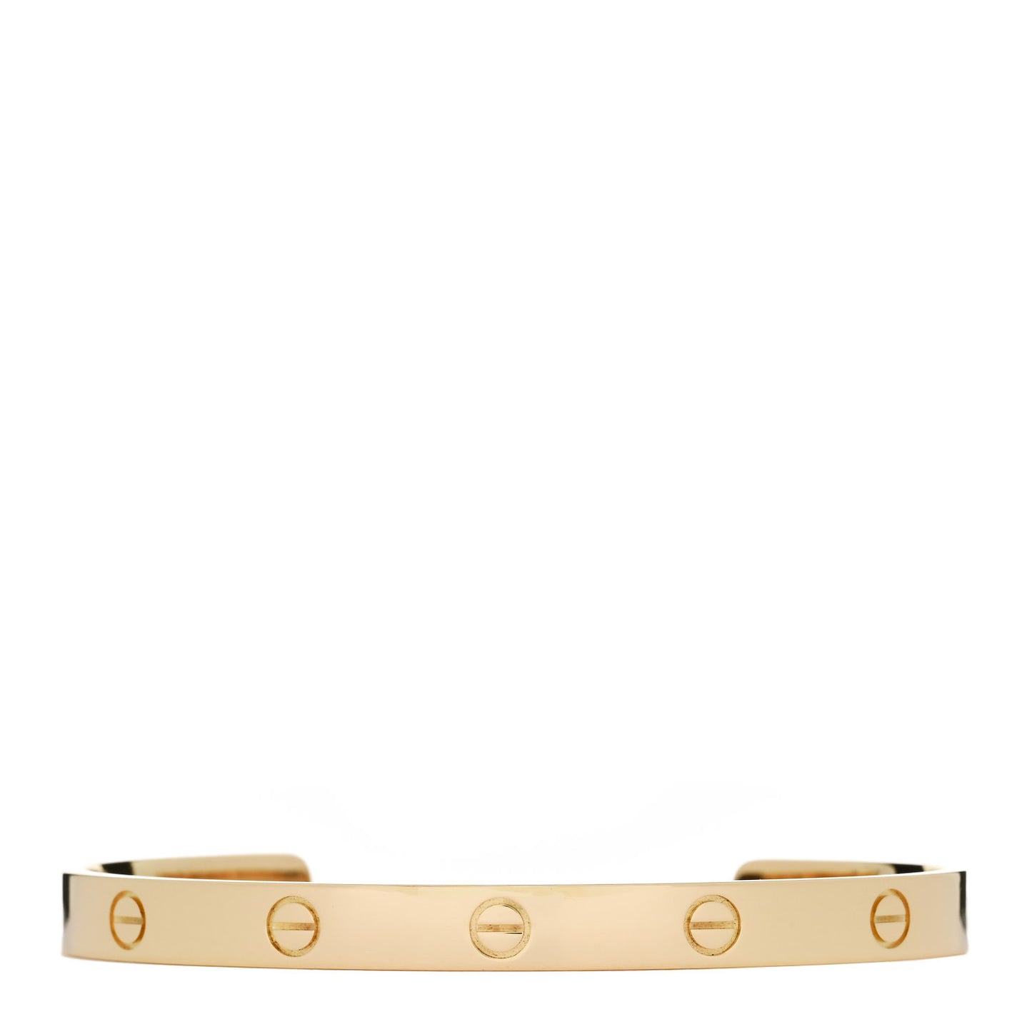 18K Yellow Gold LOVE Cuff Bracelet 19