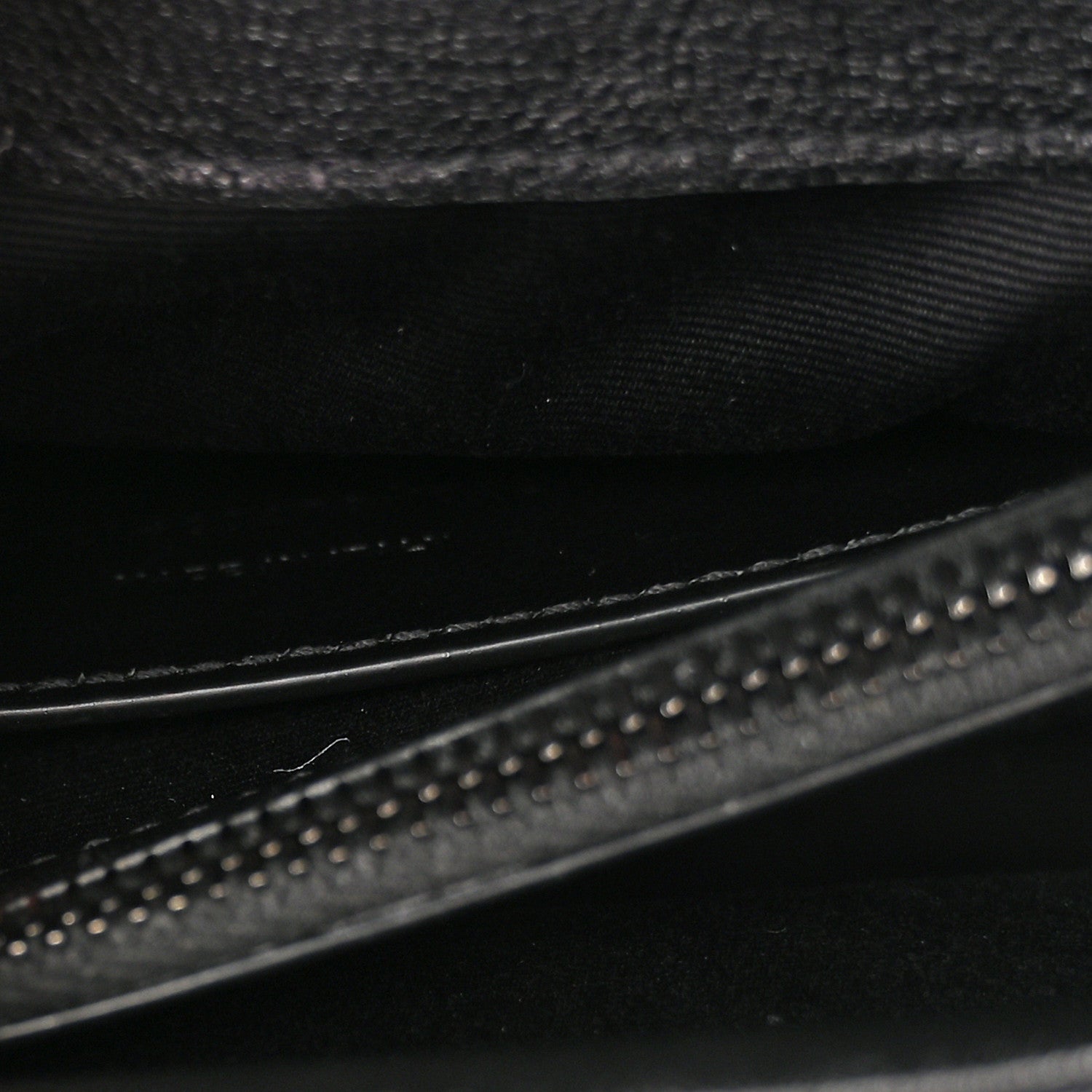 Saint Laurent Sheepskin Matelasse Chevron Monogram Monochrome Medium College Bag Black 8 of 12
