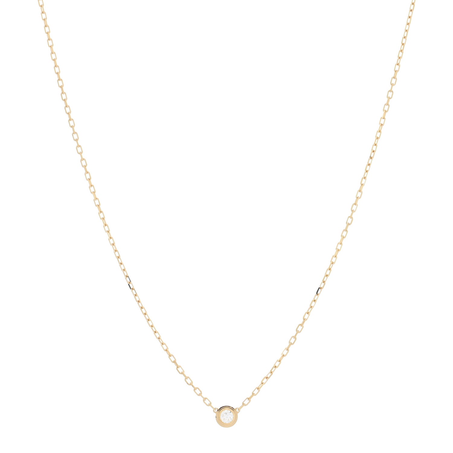Cartier 18K Yellow Gold Diamond SM D'Amour Pendant Necklace 1 of 4