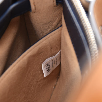 MCM Grained Calfskin Bi-Color Mini Milla Tote Yellow Black 9 of 17