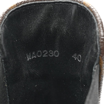 Louis Vuitton Calfskin Monogram Beaubourg Ankle Boots 40 Black 8 of 16