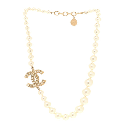 Chanel Pearl CC 100th Anniversary Necklace Light Gold 3 of 5