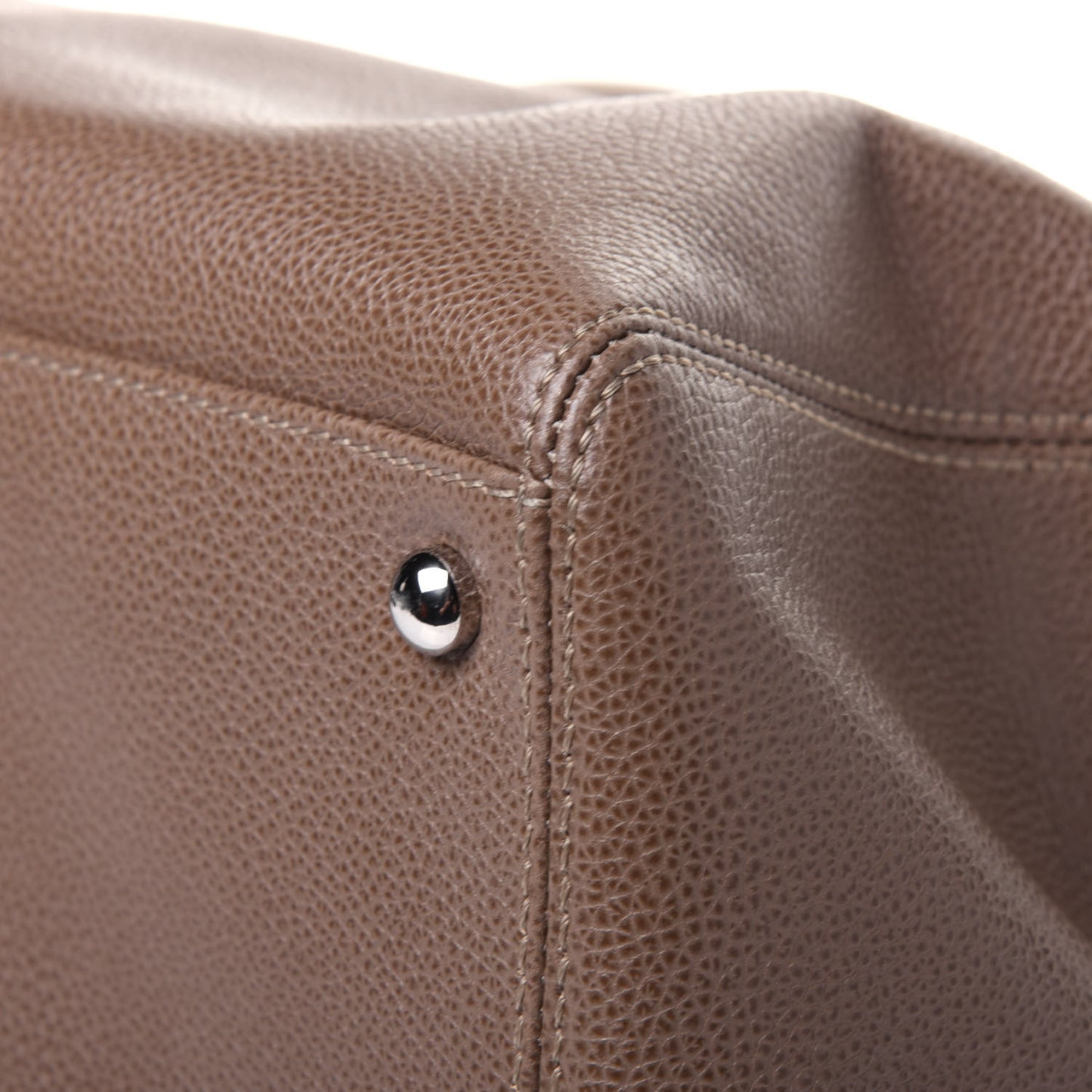 Calfskin Cerf Executive Shopper Tote Light Brown
