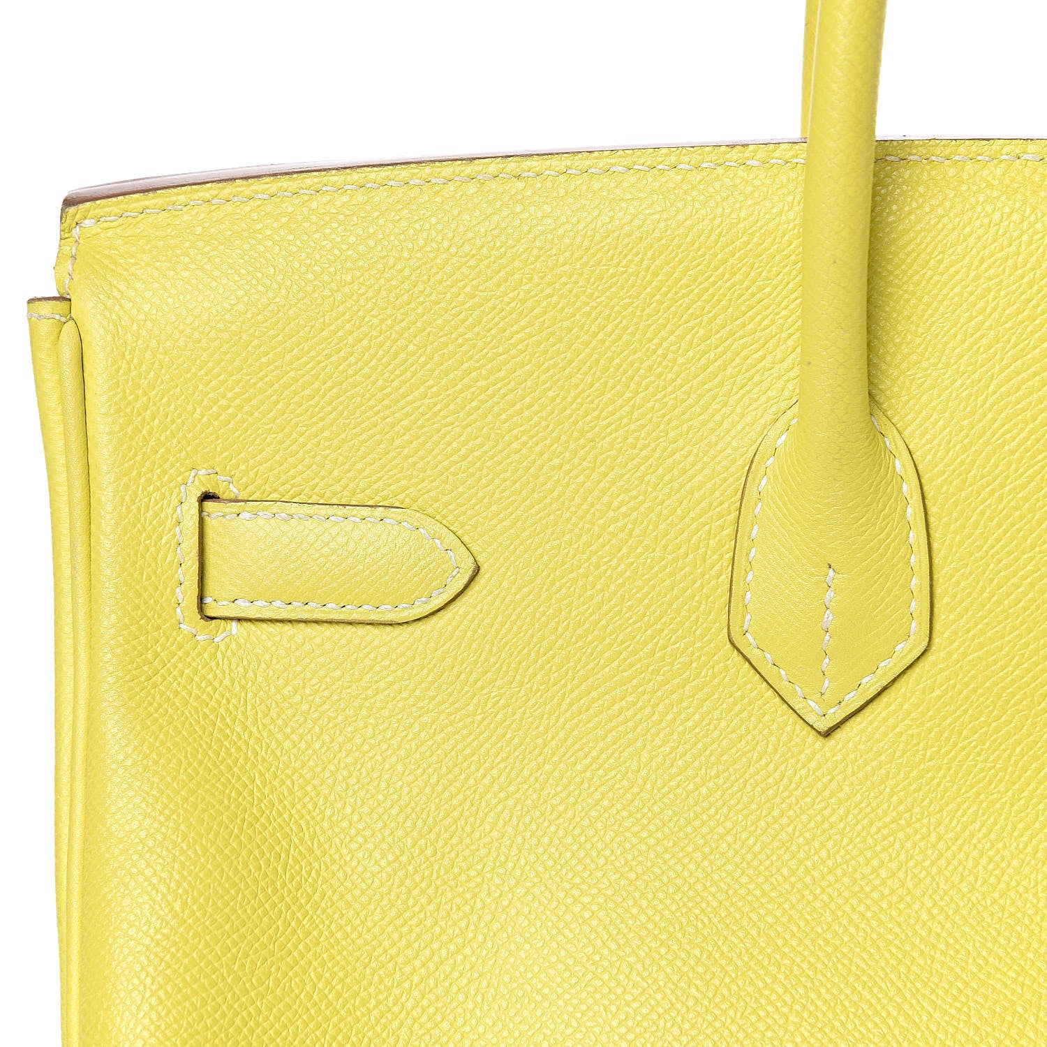 Hermes Epsom Candy Birkin 35 Lime Gris Perle 21 of 33