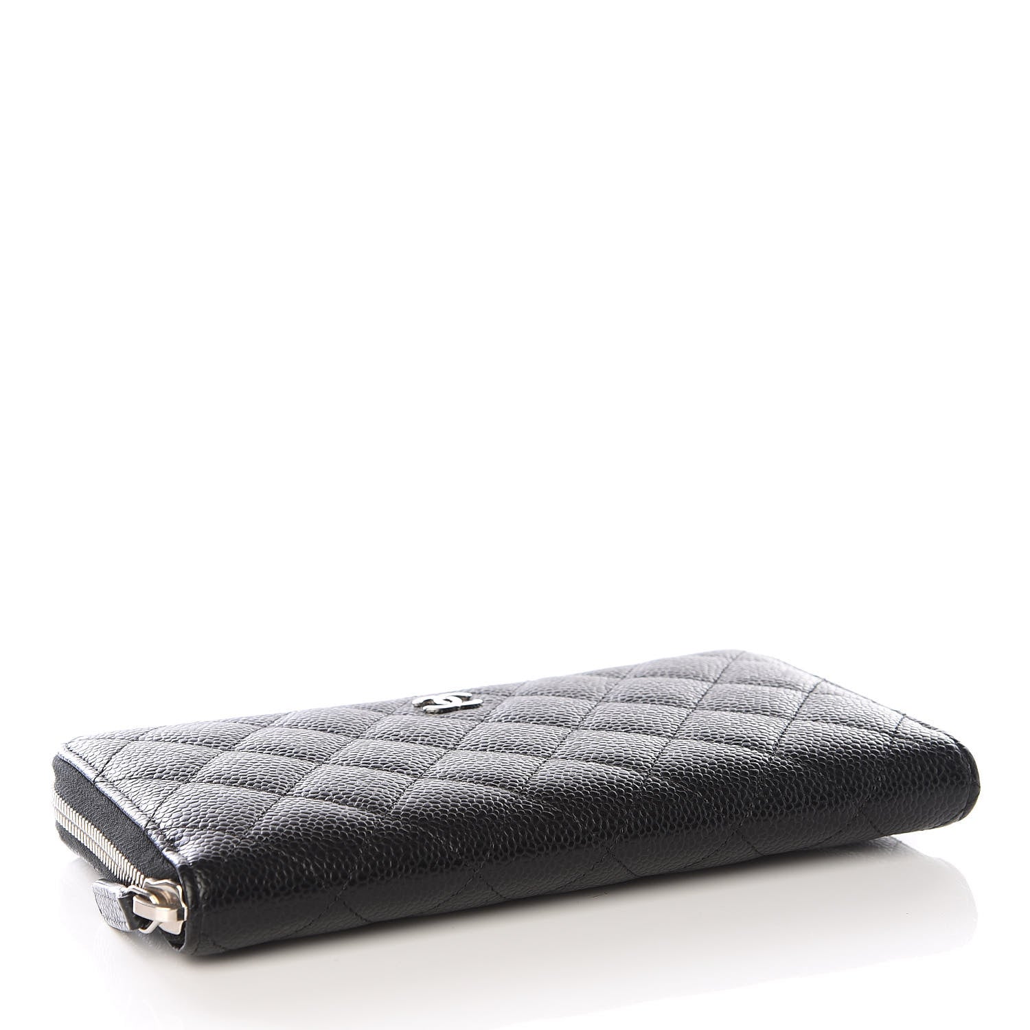Chanel Caviar Quilted Large Gusset Zip Around Wallet Black 3 of 8