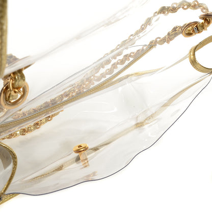Chanel Vinyl Naked Classic Large Flap Gold 5 of 9