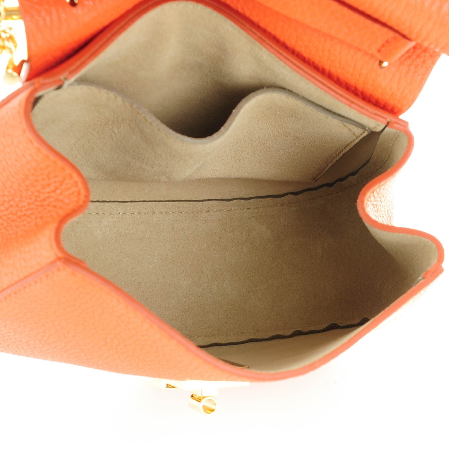Chloe Grained Lambskin Mini Drew Shoulder Bag Foxy Orange 5 of 7