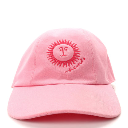 Hermes Cotton Davis Sunshine Hat 56 Rose 3 of 9