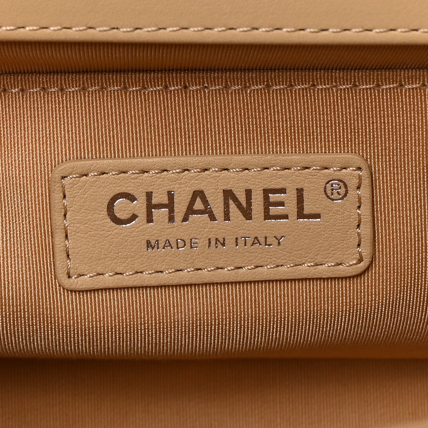 Chanel Calfskin Quilted Medium Boy Flap Beige 6 of 10