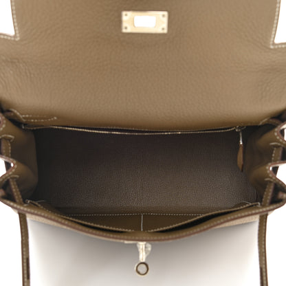 Hermes Togo Kelly Retourne 28 Etoupe 5 of 13