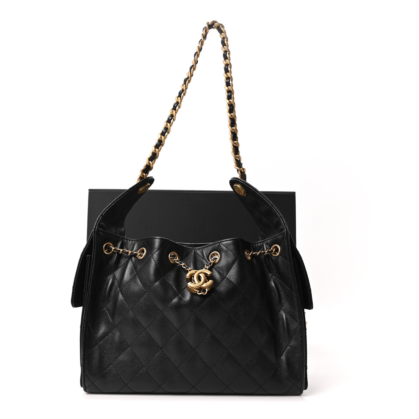 Caviar Quilted Small Chanel 25 Handbag Black