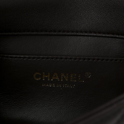 Chanel Lambskin Wenge Quilted Mini Fashion Wood Square Flap Dark Purple 6 of 11