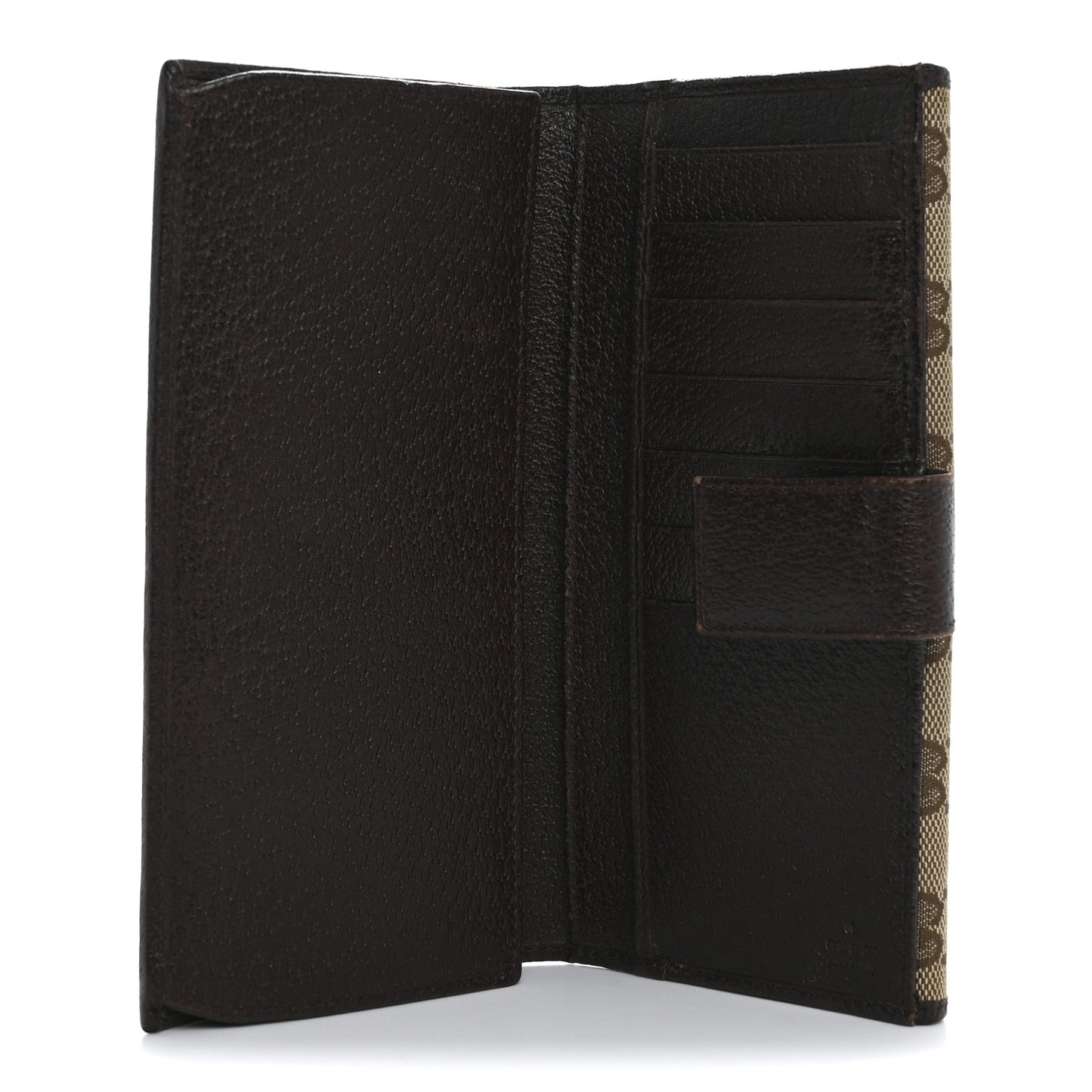 Monogram Metal Bar Continental Flap Wallet Beige Ebony Dark Brown