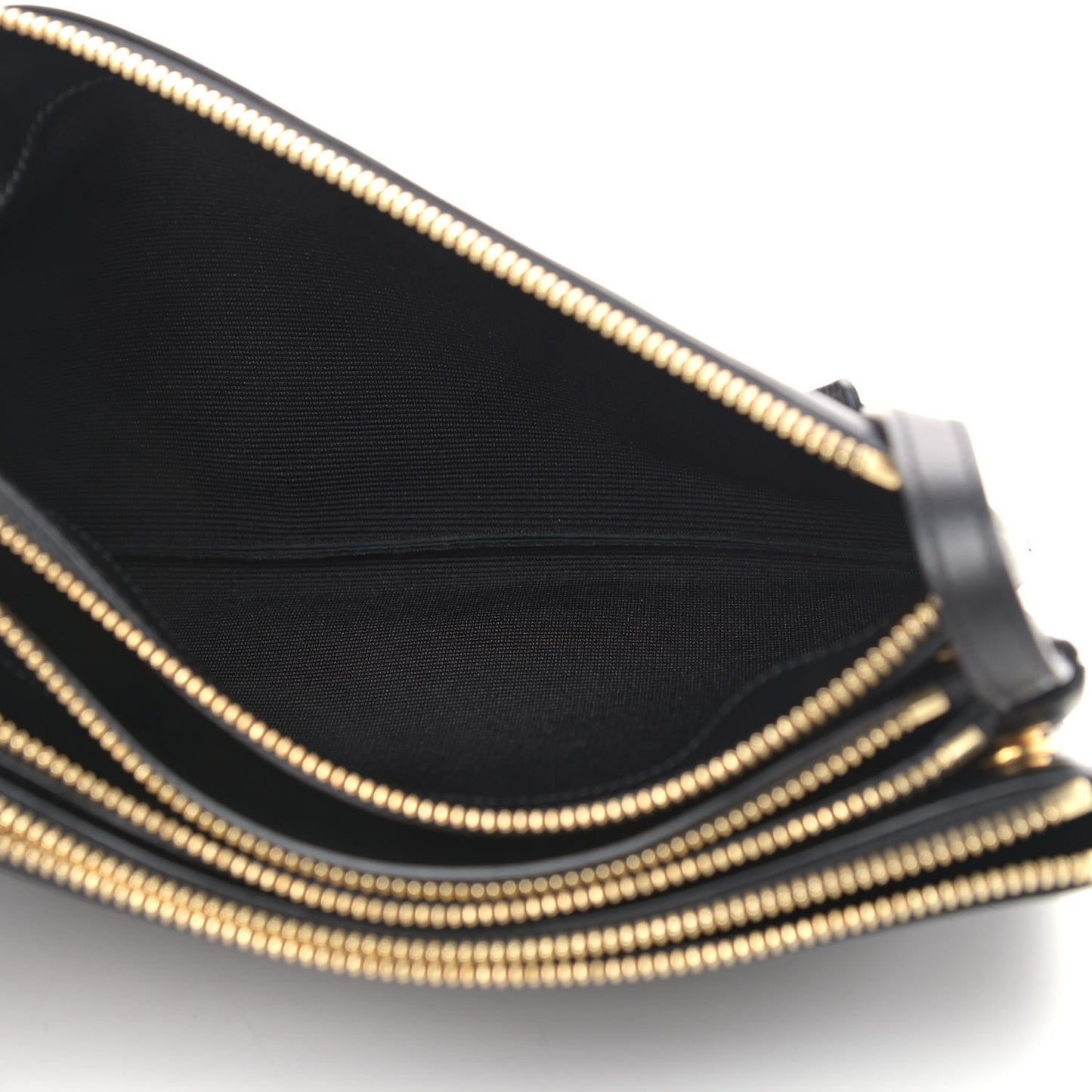 Lambskin Large Trio Crossbody Bag Black
