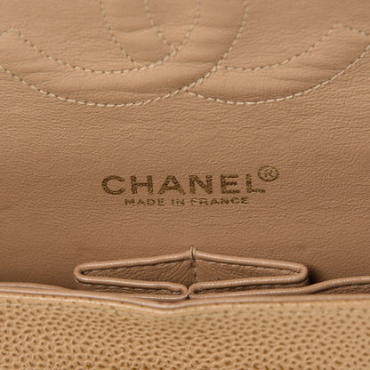 Chanel Caviar Quilted Medium Double Flap Beige 6 of 12