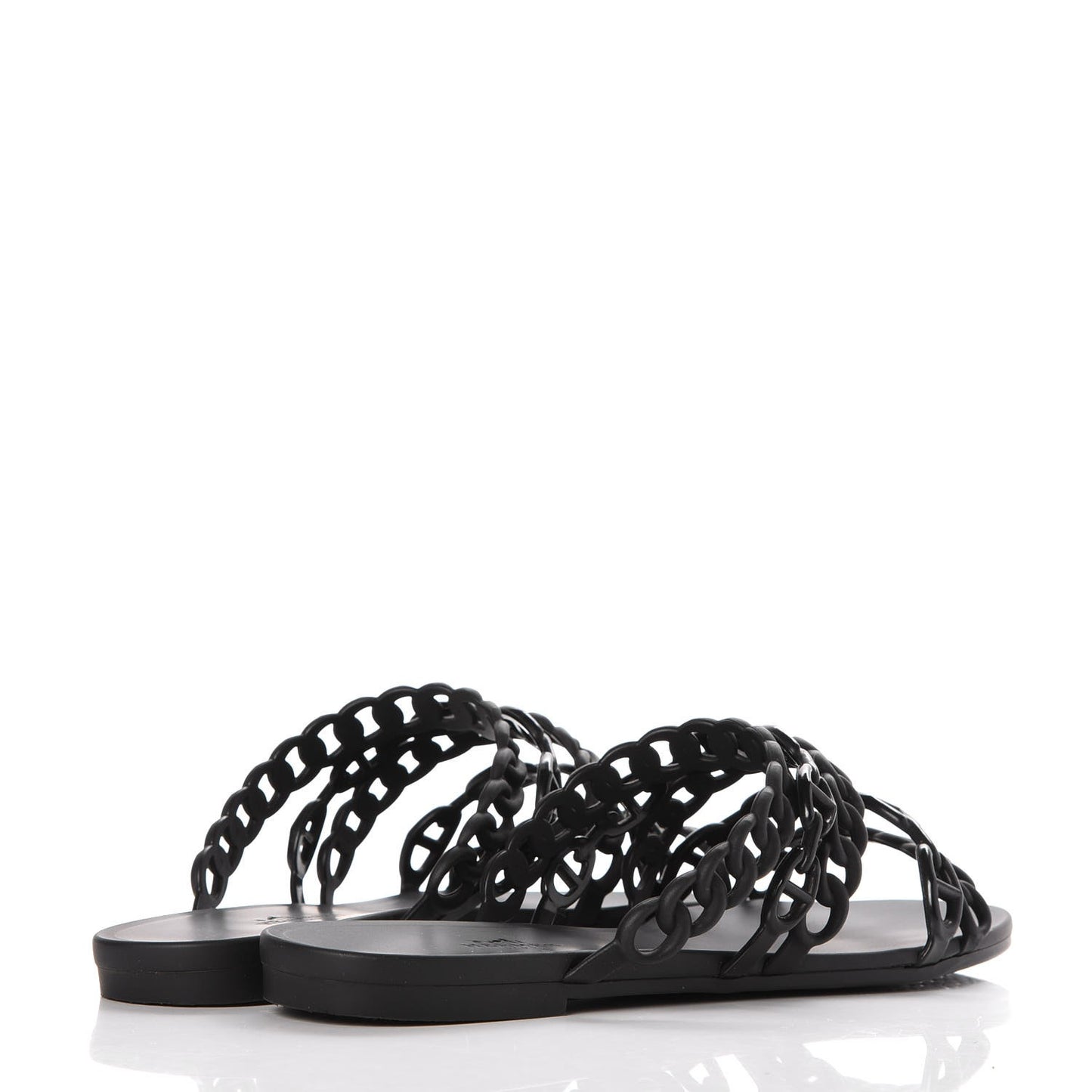 Rubber Chaine d'Ancre Nude Sandals 40 Black