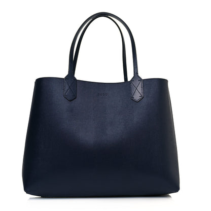 Gucci GG Supreme Monogram Blooms Medium Reversible Tote Beige Blue Navy 6 of 10