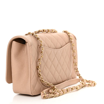 Chanel Caviar Quilted Medium CC Filigree Flap Beige 3 of 12