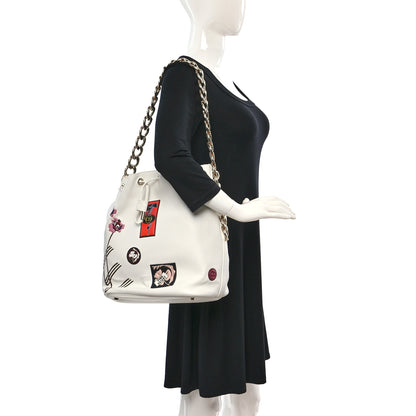 Christian Dior Calfskin Paradise Bubble Bucket Bag White 2 of 10